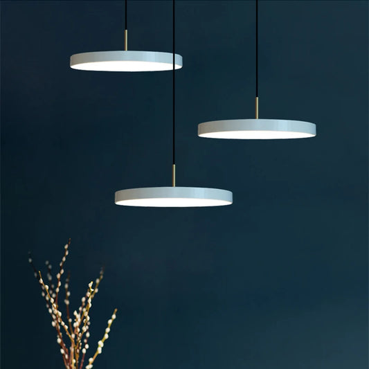 Suspension LED Minimaliste en Disque - Snow